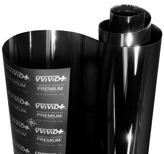 VViViD+ Ultra Gloss Premium Vinyl Car Wrap Film (15ft x 5ft, Gloss Piano Black)