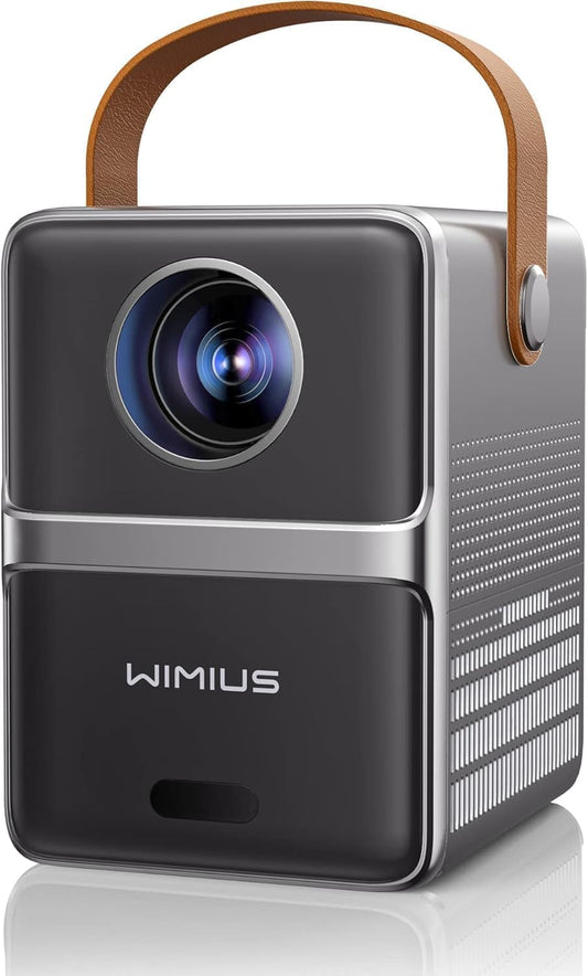 4K Portable Smart Projector with WiFi and Bluetooth [Compatible with Netflix & Dolby Audio], Mini Outdoor Movie Projector with Native 1080P, Auto Keystone & Electric Focus for Home Theater, Bedroom