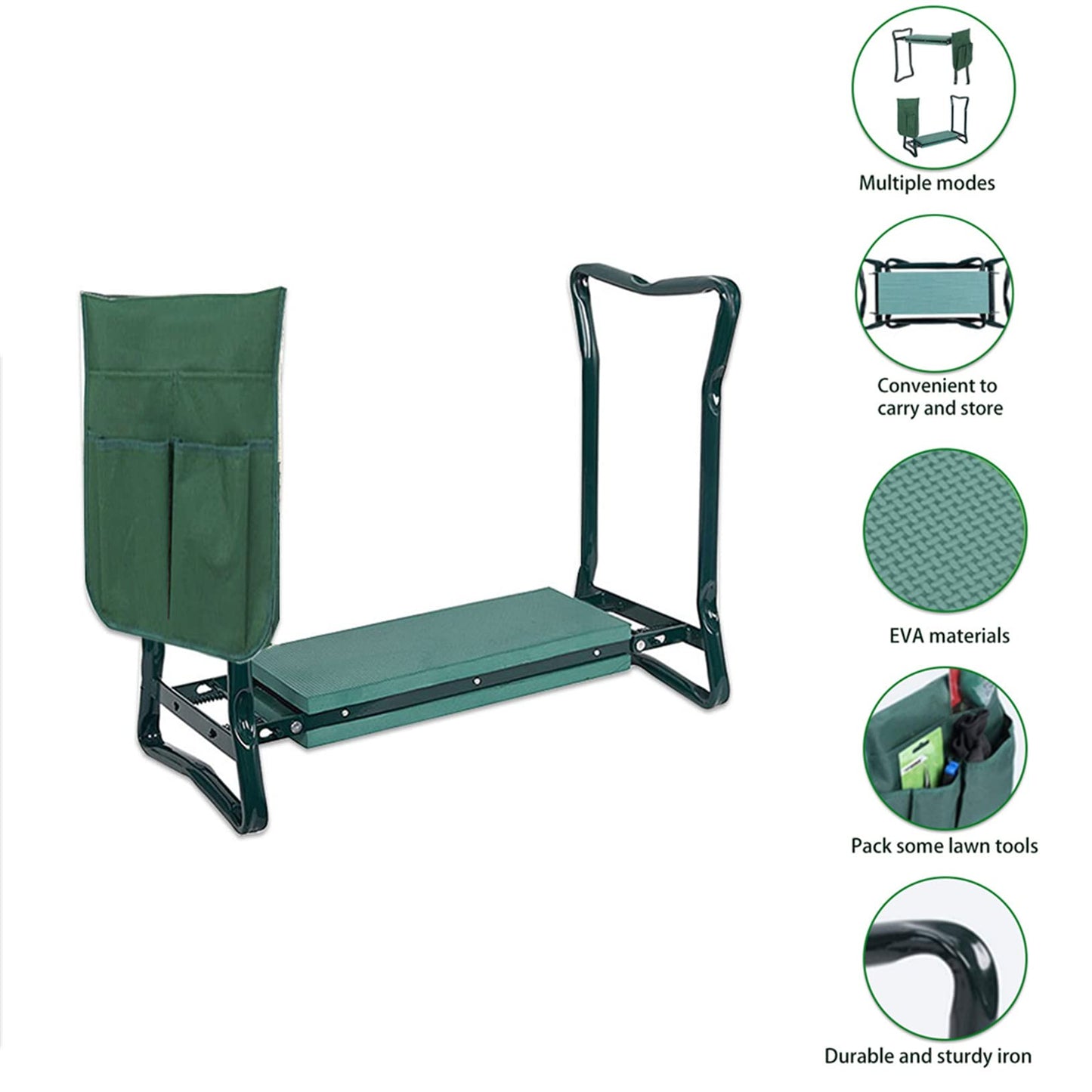 TJHSM Multifunctional Garden Kneeler & Seat - Heavy Duty Folding Kneeling Bench with Handles, Ideal for Gardening and Sitting - Perfect Garden Stool for Seniors Women