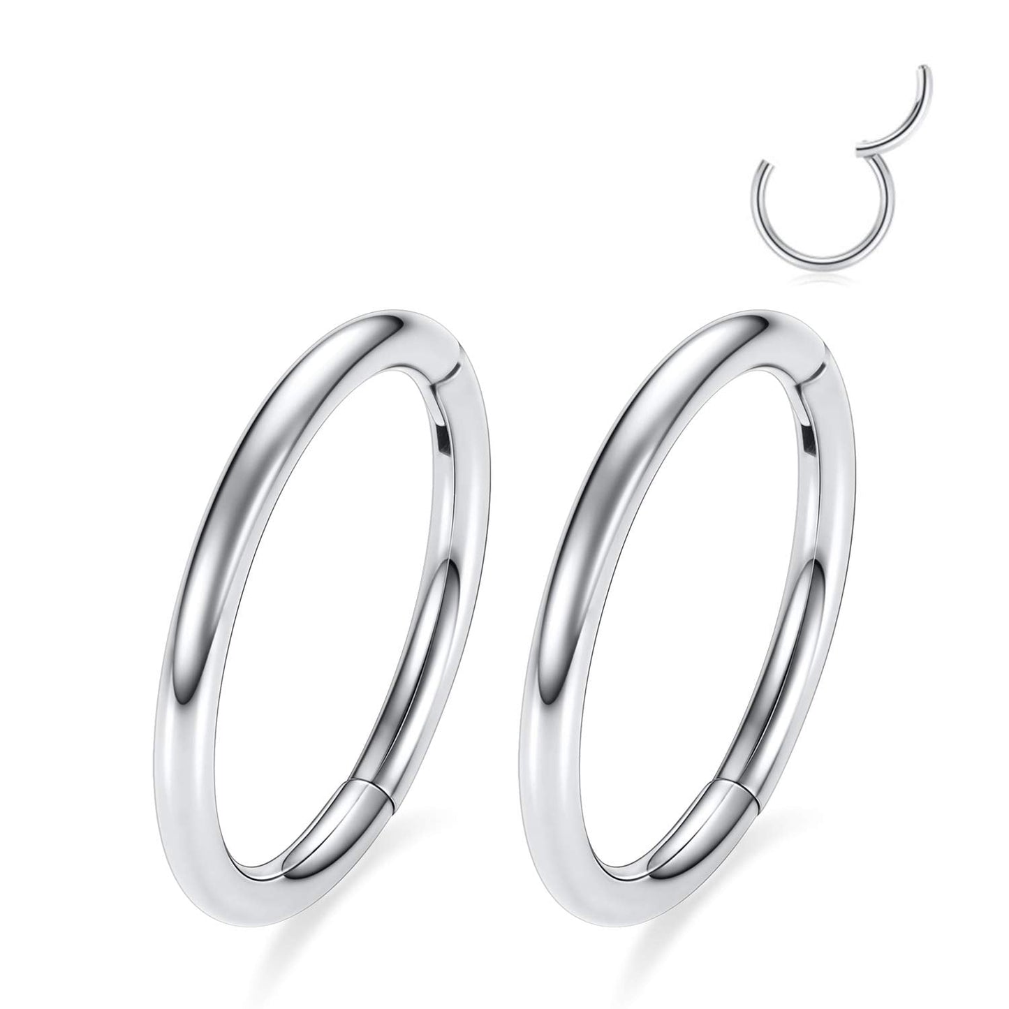 GAGABODY 20g Cartilage Earring Rook Daith Earrings 6mm Tragus Earrings Anti-Tragus Earring Silver Nose Ring Hoop Nose Rings 20 Gauge