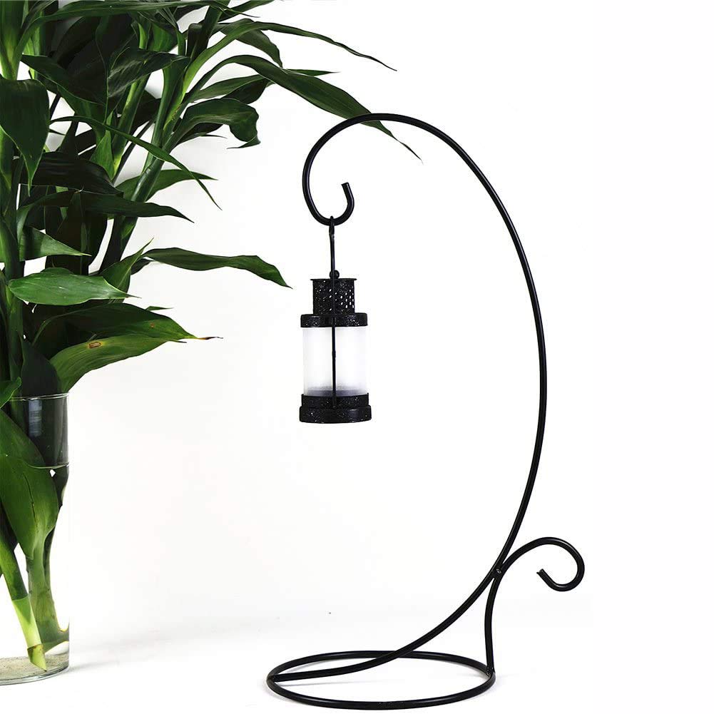Waroom Home Metal Ornament Display Stand Set of 2 - Iron Ornament Holder for Air Plant, Hanging Glass Terrarium Globe Ball, Candle Glass Globe, Witch Ball, Lantern, Flower Pot (18")