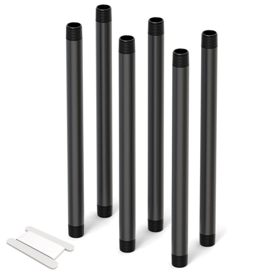 GASHER 6Pcs 1/2 Inch MNPT PVC Male Pipe Thread Sprinkler Head Pipe Riser Extension for Lawn Irrigation System,Length 12 Inch