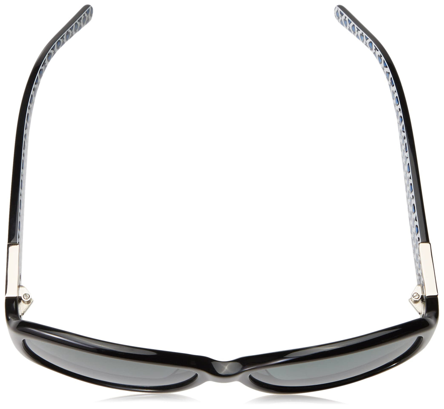 kate spade new york Womens Annika/P/S Butterfly Sunglasses, Black Blue Pattern, 56mm