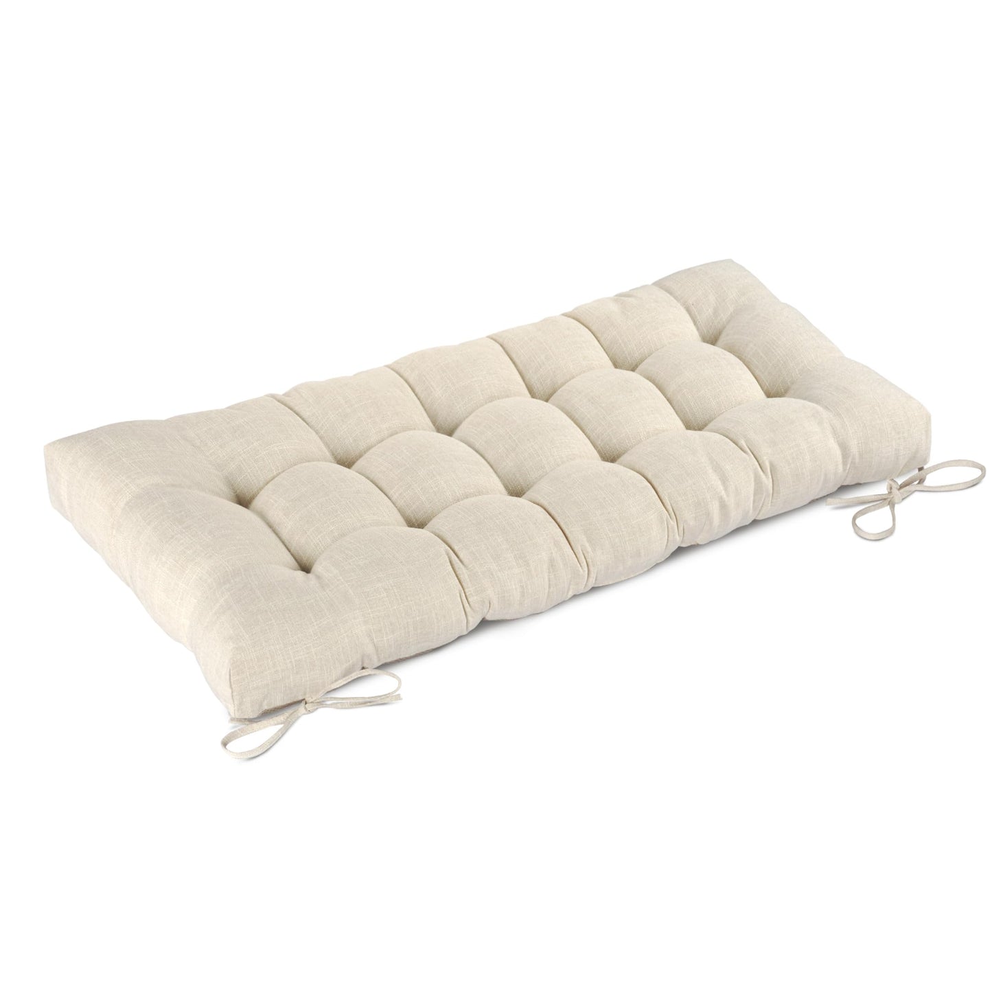 FlyGulls Bench Cushion for Indoor Furniture 48x19 inch Rectangle Bench Seat Cushion for Bay Window Entryway Bench Thick Textured Chair Cushion with Non-Slip Backing 1 Pack, Beige