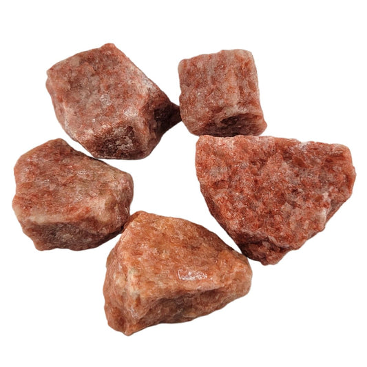 3-5Pcs Natural Sunstone Raw Crystals 1''-2'' Rough Stones Rocks for Tumbling Polishing Cabbing Gemstones Crystals and Healing Stones for Wicca Reiki,Fountian Rocks for Decorations (Sunstone)