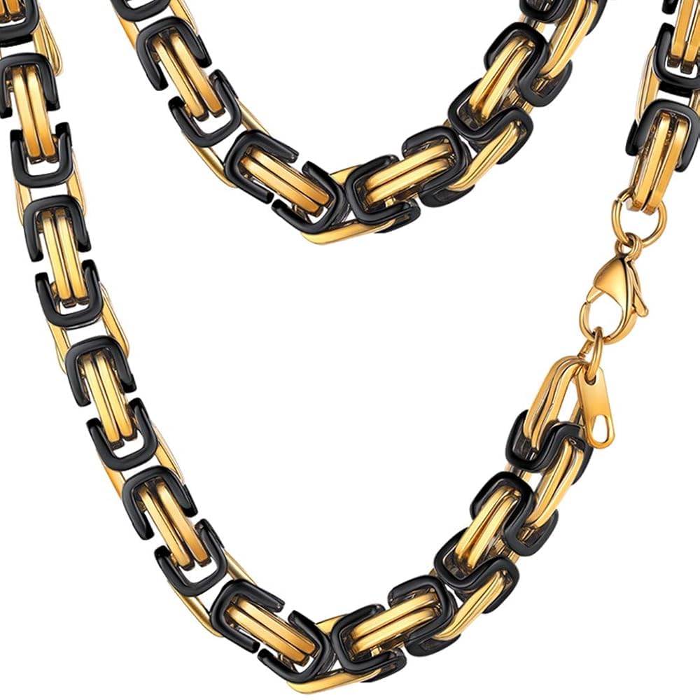 PROSTEEL Black Chain Necklace For Men Mens Long Necklace 28 Inch