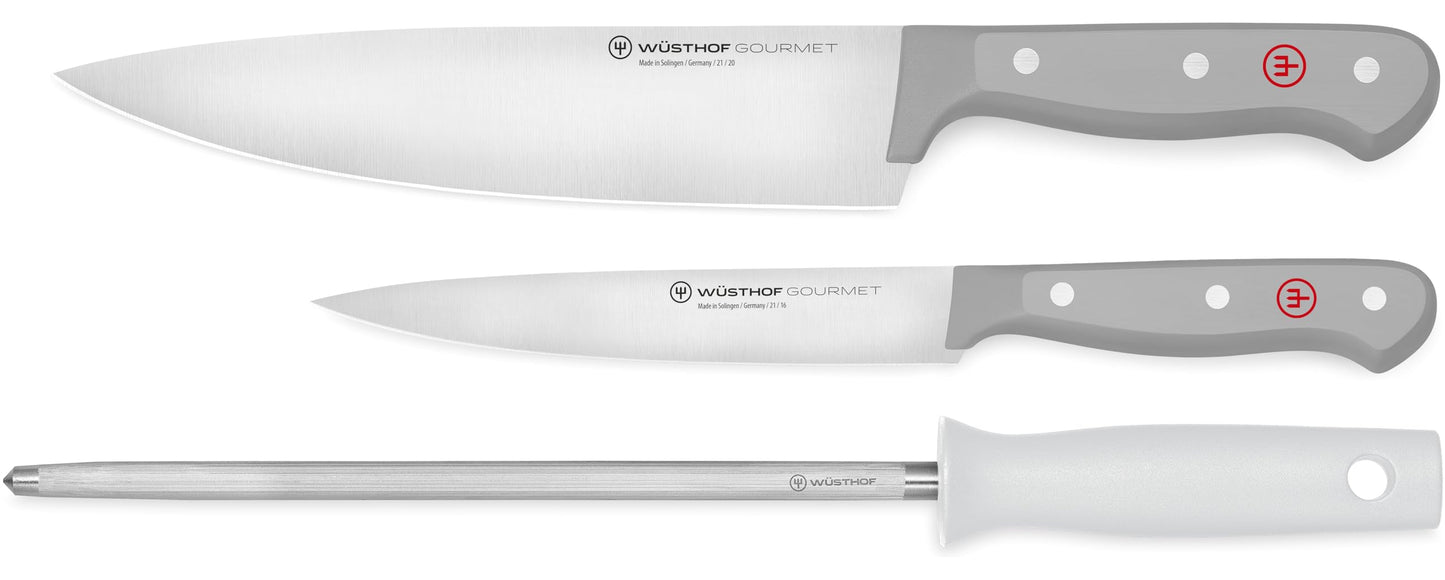 WÜSTHOF Gourmet Grey 3-Pc Chef's Essentials Set