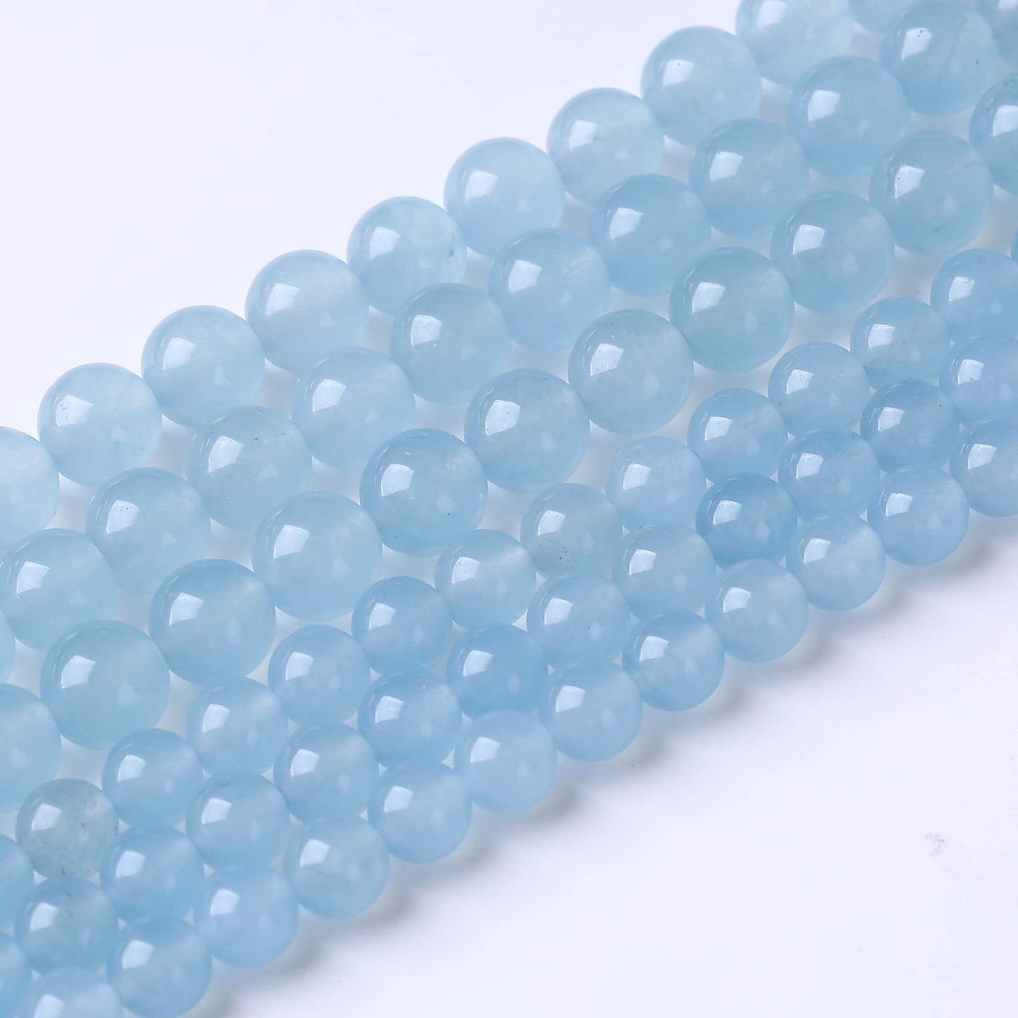 35PCS 10MM Natural Cyanihalite Round Loose Stone Beads for Jewelry Making DIY Energy Stone Healing Power Bracelet 15"