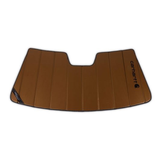 Covercraft Carhartt UVS100 Custom Windshield Sunscreen for 2019-2026 Chevrolet Silverado/GMC Sierra 1500, 2020-2026 2500/3500 - Brown