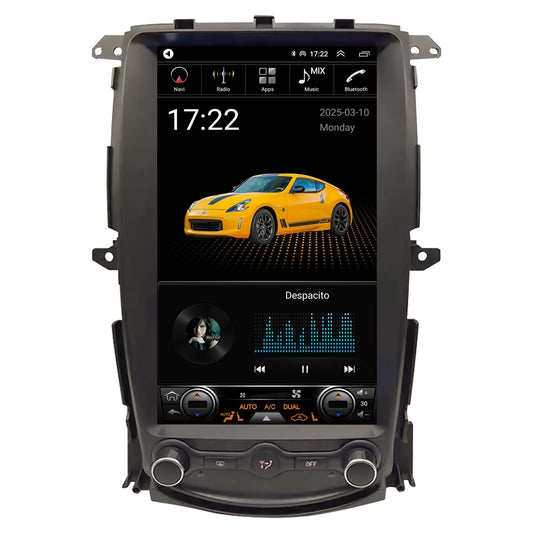 HoeeNilsa for Nissan 370Z 2009-2021 Android 14 Car Stereo Radio 13.8-Inch 370Z Tesla Style Vertical IPS Touchscreen with GPS Navigation DSP Multimedia Player Build in Wireless Carplay Bluetooth