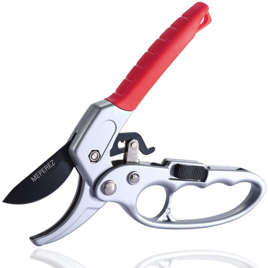 MEPEREZ Premium German-Made Pruning Shears – Ergonomic, Heavy-Duty Hand Pruners Designed for Precision Cutting of Plants; Ideal for Gardeners and Individuals with Arthritis or Reduced Hand Strength