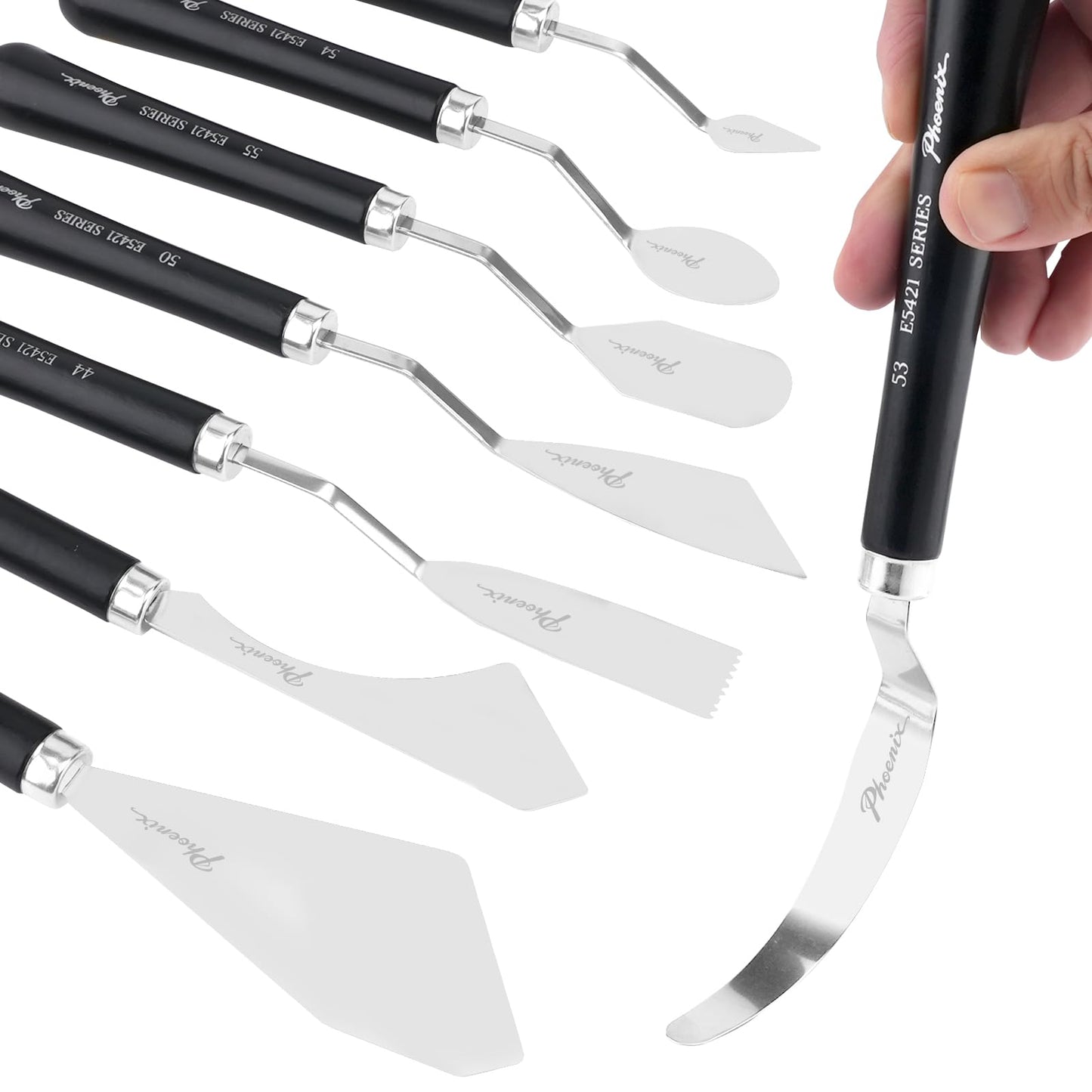 PHOENIX Flexible Palette Knife Set - 8 Pieces Stainless Steel Painting Knives with Gift Box, Art Knife Paint Spatula for Oil Acrylic Paint