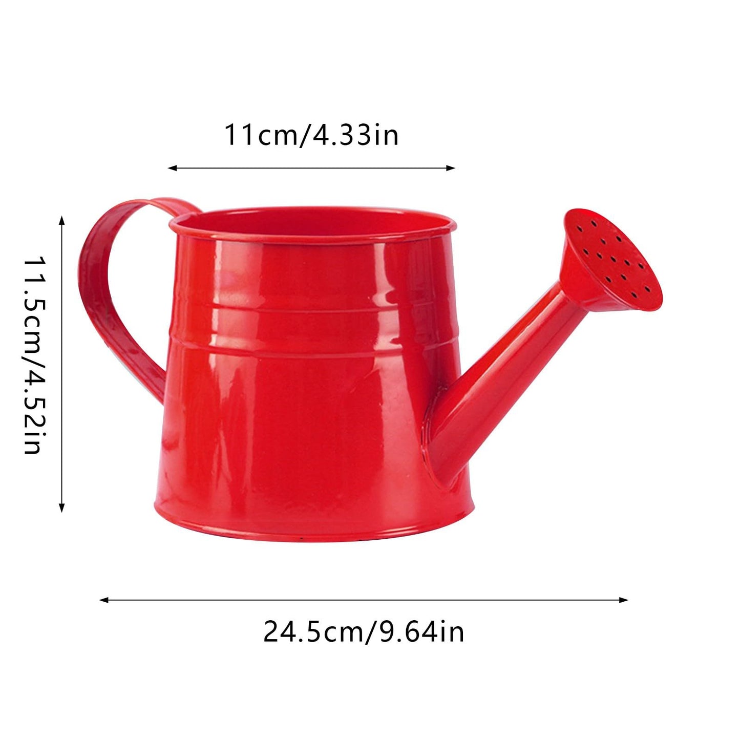 Metal Watering Can Gardening Tool Accessories, 1L Garden Watering Bucket Sprinkler Iron Watering Can for Outdoor Indoor Plants Lawn Garden (Blue)