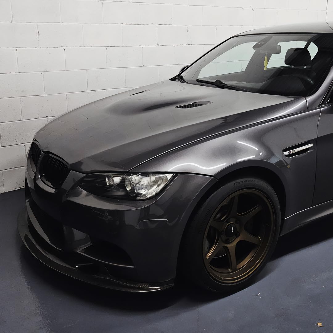VViViD+ Ultra Gloss Candy Charcoal Grey Vinyl Car Wrap Premium Paint Replacement Film Roll with Nano Air Release Technology, Stretchable Protective Cap Liner, Self Adhesive (15ft x 5ft)