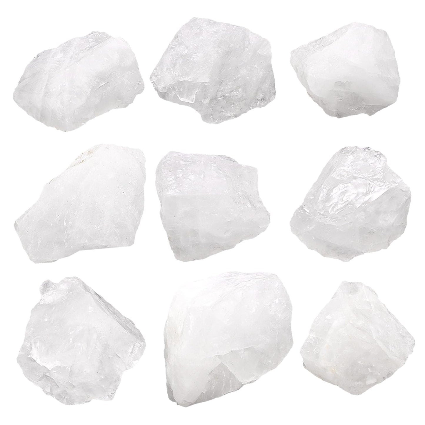 1 Lb Rough Clear Quartz Stone Bulk, Crystal Quartz Rough Crystal Stone for Cabbing, Tumbling, Cutting, Lapidary, Polishing, Reiki Crystal Healing