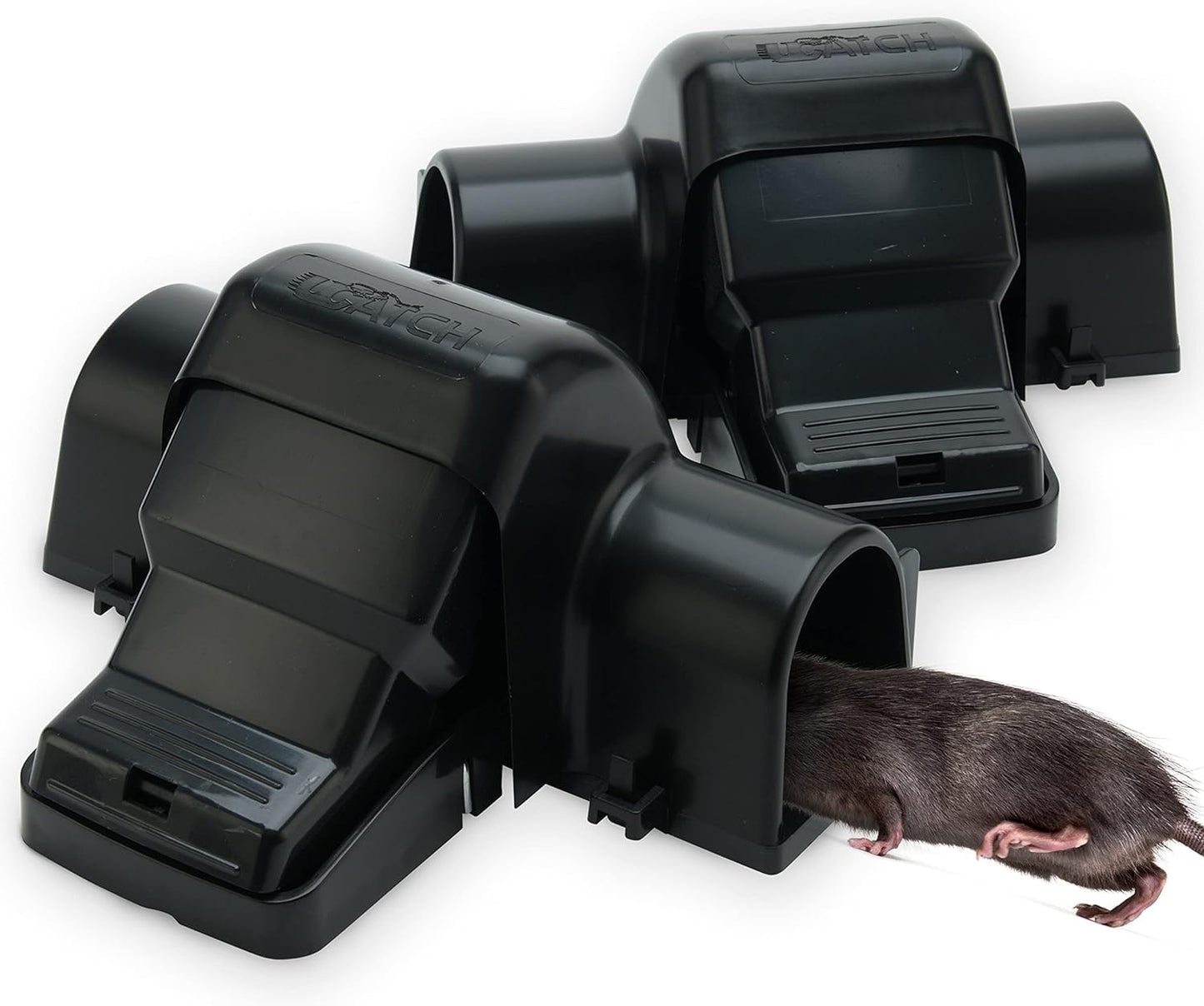 Rat Traps Indoor and Outdoor - Dual-Entry Large Rat Trap Outdoor and Indoor for Home, Garden and Restaurant with 99.9% Trap Rate | Easy to Use Rodent Traps with Safe Hands Free Design - UCatch