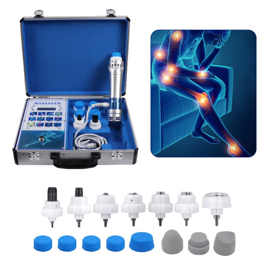 Shefmon Portable Shockwave Therapy Machine Focused Shockwave Therapy Machine with 7 Heads