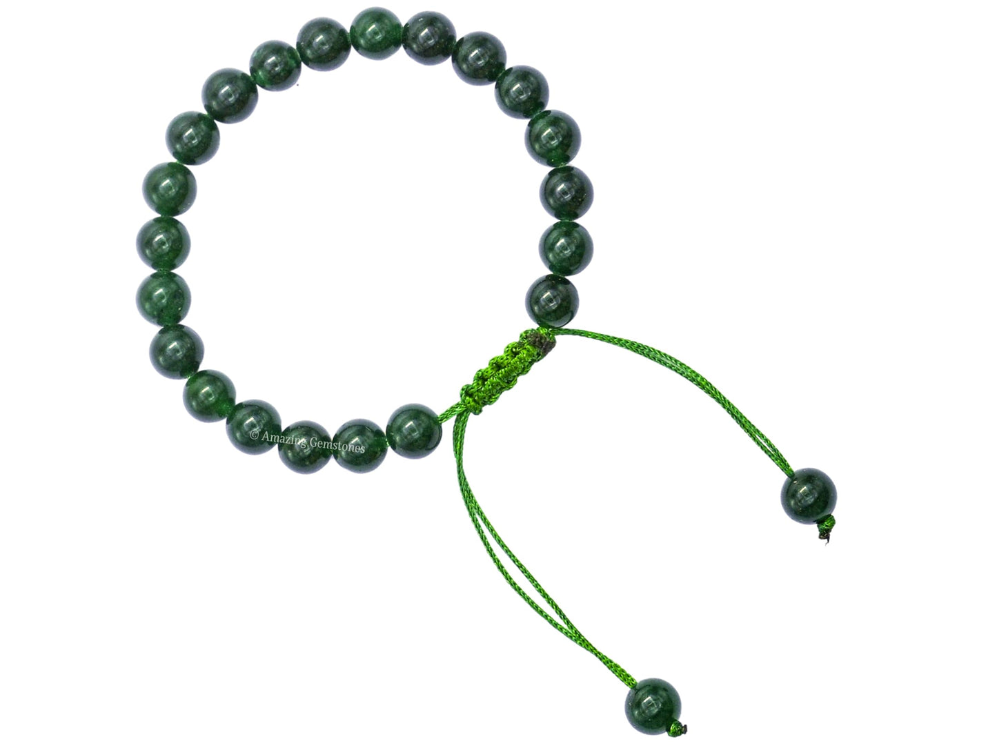 Amazing Gemstone Jade Bracelet, Gifts For Men & Women - Protection Healing Crystal Bracelet - 8mm Gemstone Beaded Adjustable Bracelet, Pulseras Para Hombres Mujer Stocking Stuffers