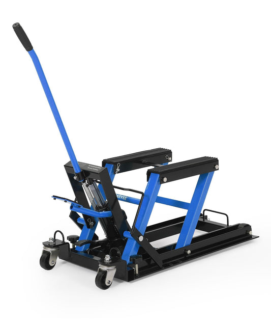 Garvee Motorcycle Jack, 1500 Lbs Hydraulic Motorcycle Lift Jack, Adjustable Height 4.53" To15.35, Heavy-Duty Steel ATV Lift Stand Scissor Jack for Motorcycles, Dirt Bikes, ATVs