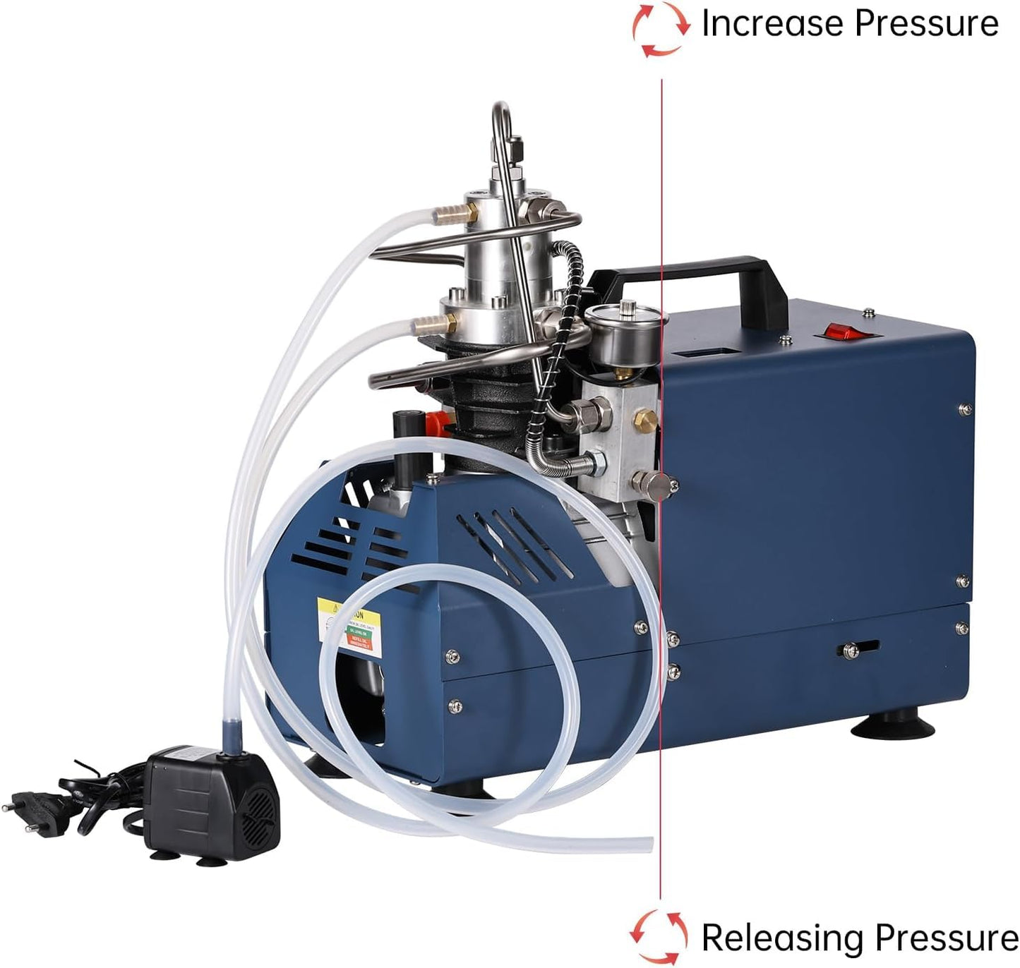 PCP air compressor, 4500 Psi / 300 bar scuba tank compressor, 110V/120V AC, PCP airgun compressor with automatic shutdown, 1800W high-pressure air pump, paintball shooting, PCP air rifle