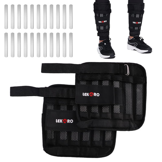 Wrist Ankle Weights with Removable Steel Bars, 1 Pair Adjustable Arm Leg Weights for Men and Women, No Leakage Design, Weighted Wrist Bands for Walking Jogging Yoga Pilates
