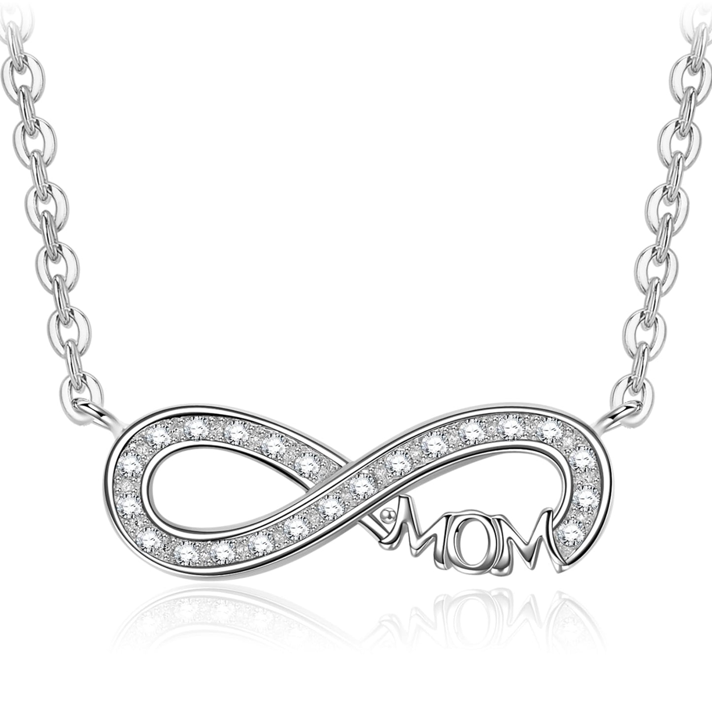 Kate Lynn Endless Love Infinity Necklace for Mom, Women Jewelry, Birthday Gifts Mothers Day Gifts for Mom Christmas Gift