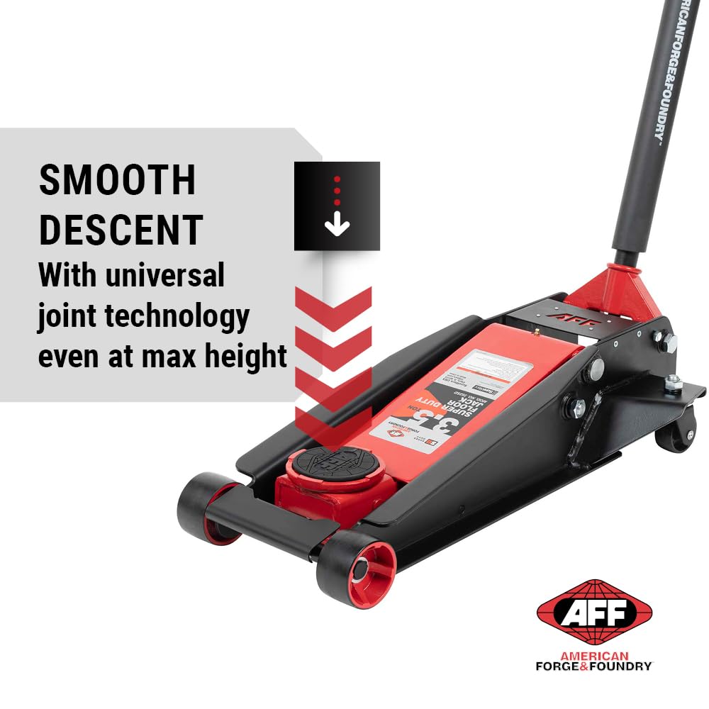 AFF 3.5 Ton Floor Jack - Lightning Lift Hydraulic Car Jack - Super Duty