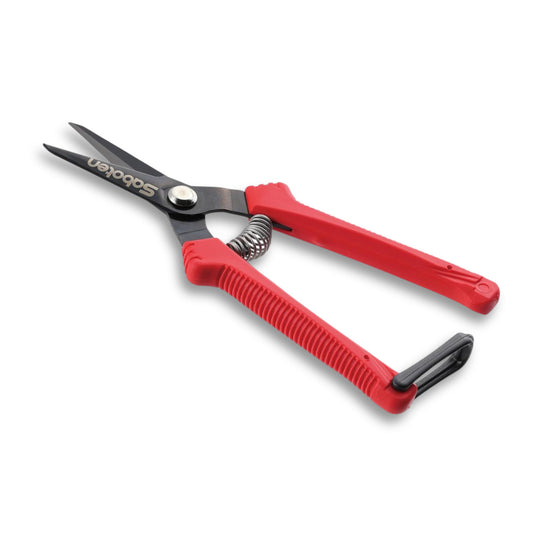 Saboten SD-8 Japanese Micro Tip Harvesting Snips, Ultra-Light 2.3 oz (65g) Pruning Scissors for Herbs, Flowers & Vegetables, HRC60 Blade Steel, Spring Action + Safety Lock, Made in Japan