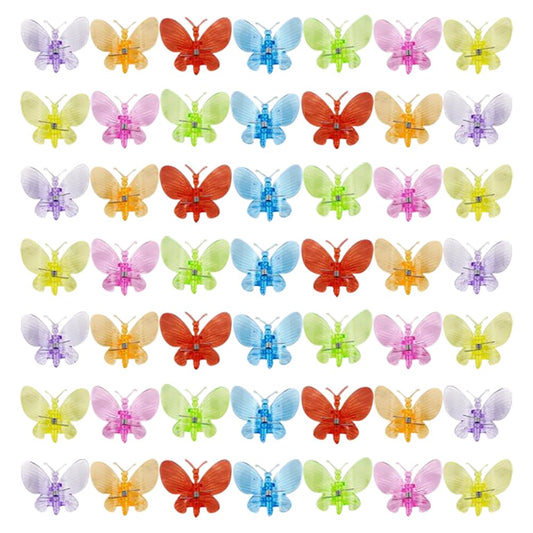 GSHLLO 100 Pcs Butterfly Plant Clips Orchid Support Clips Garden Plant Climbing Clips Vine Stem Clips Plastic Flower Supporting Clips for Vines Stalks