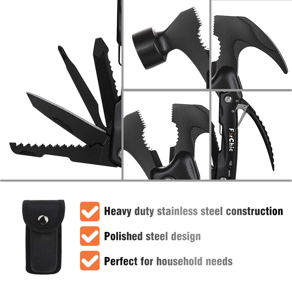 12 in 1 Hammer Multitool, Stocking Stuffers for Adults, Mens Gifts for Christmas, White Elephant Gifts for Adults, Christmas Gifts for Men, Dad, Him, Grandpa, Husband, Boyfriend