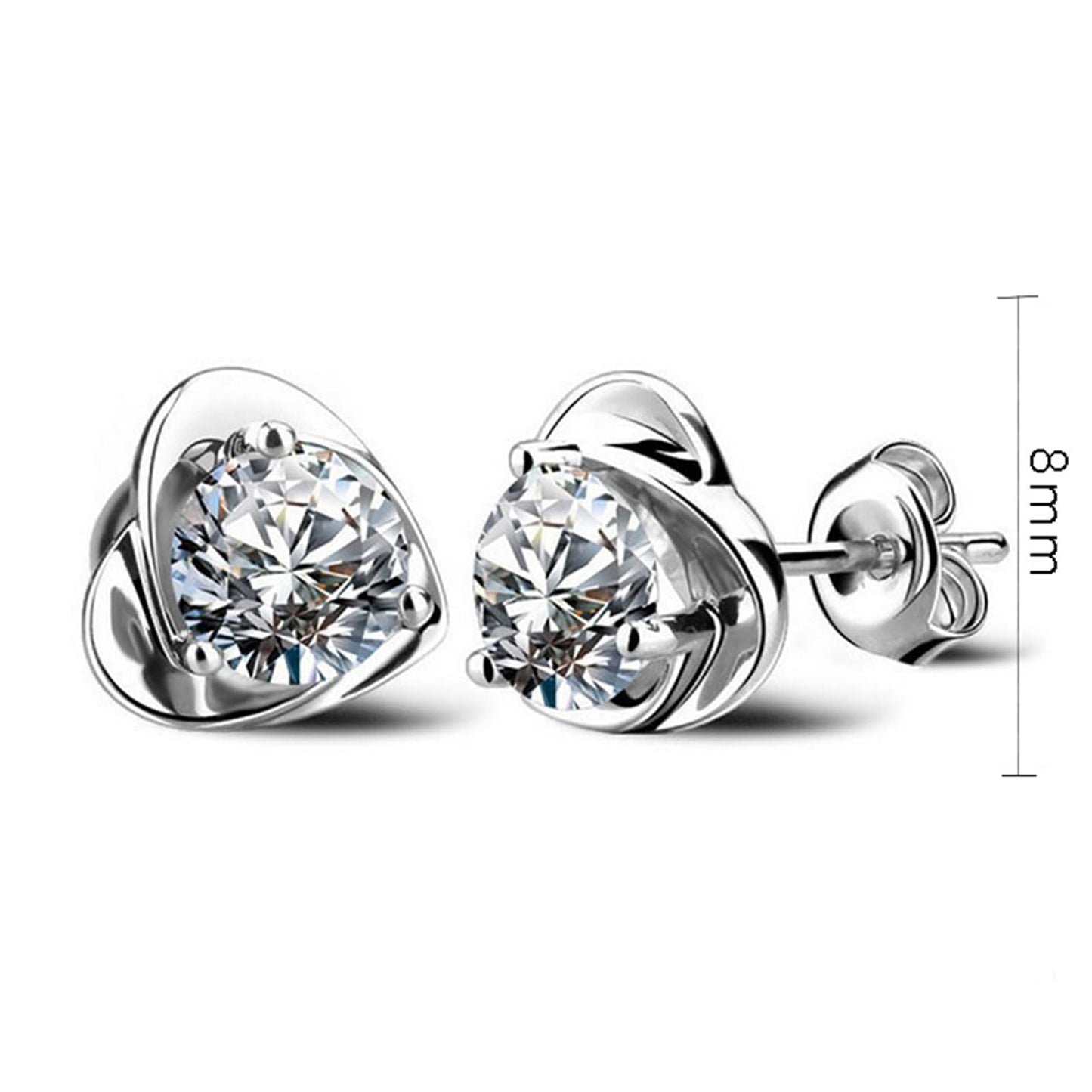 Halolux Lymphatic Germanium Earrings for Women, 2 Pairs Dainty CZ Zircon Acupressure Earrings for Lymphvity Drainage Support Hypoallergenic Ear Jewelry Gift (Silver+Purple)
