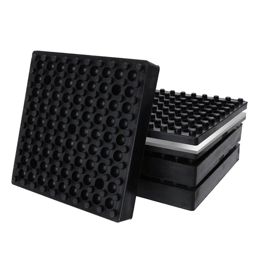 Exercise Equipment Mat Heavy Duty 4 x 4 x 0.8 Inches 4-Pack, Anti-Slip Noise Reduction Shockproof for Treadmill Stationary Bike Hardwood Floors and Carpets