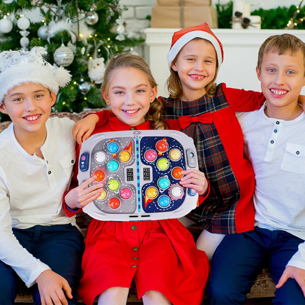 Whack Game Mole for Toddler, Toys for 3-12 Year Old Boys and Girls, Kids Whack Pound Game,Gifts for 3 4 5 6+ Year Old Boys, Interactive Educational Toy with Sound and Light, PK Mode with 2 Hammers