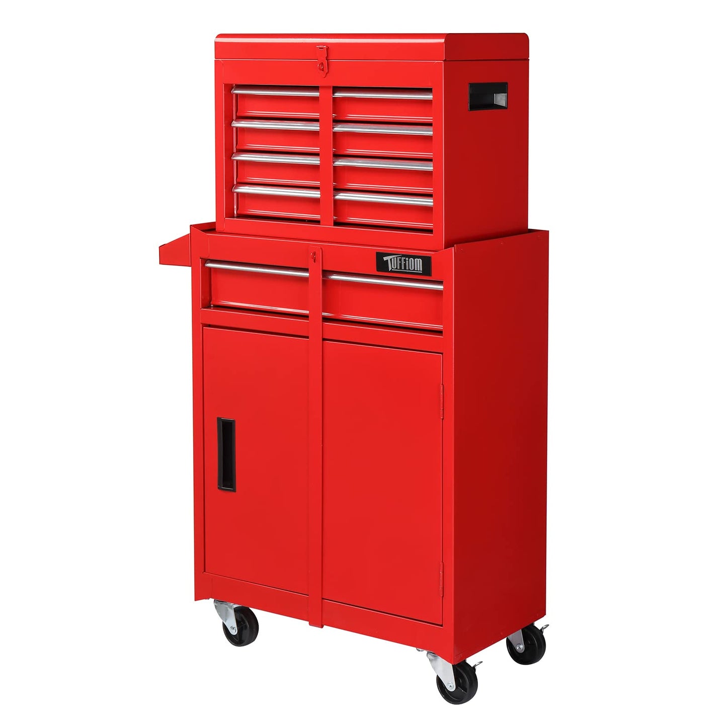 TUFFIOM 5-Drawer Rolling Tool Chest, Tool Storage Cabinet w/Drawers, Lockable Wheels, Detachable Top & Adjustable Shelf, Mechanic Tool Organizer Box for Garage, Workshop, Warehouse & Repair Shop