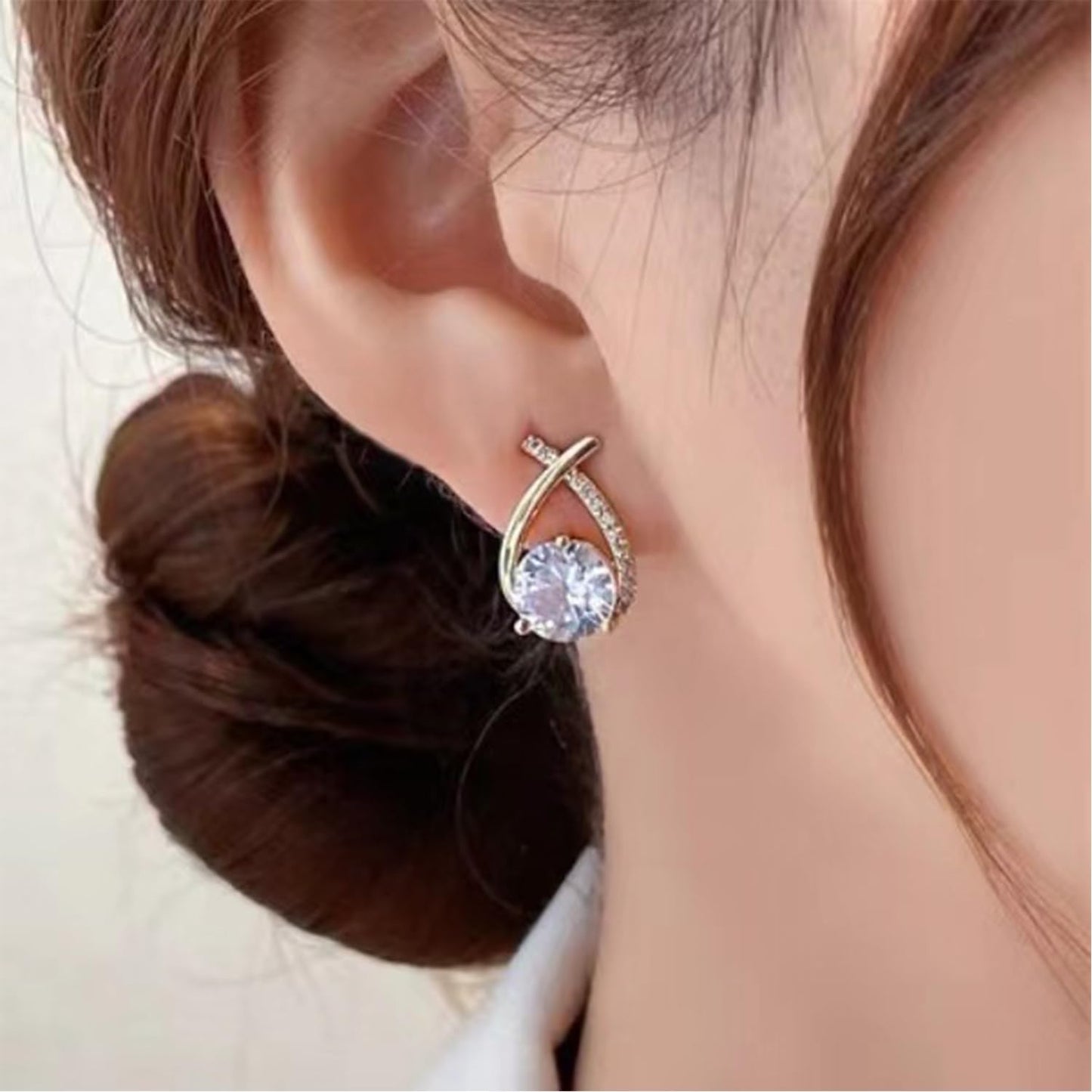Halolux Lymphvity Germanium Earrings for Women Atheniz Lymphatic Drainage Earrings Gold Silver Cubic Zirconia Hoop Earrings Trendy Jewelry for Women (Sliver B+Sliver B)