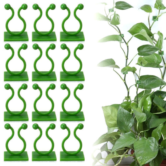 SMILEASE 2025 New Self-Adhesive Vine Support Binding Clip Invisible Plant Fixation Hooks for Gardening,Plant Wall Clips for Climbing Plants, Wire Cable Storage Management (Green, 300PCS)