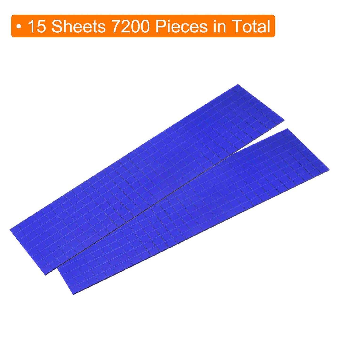 HARFINGTON 15 Sheet 7200 Pieces Self Adhesive Mirror Mosaic Tiles 5x5mm Small Square Mirror Tiles Sticker Disco Ball Stickers Mini Glass Tiles for DIY Craft Party Home Decoration, Blue