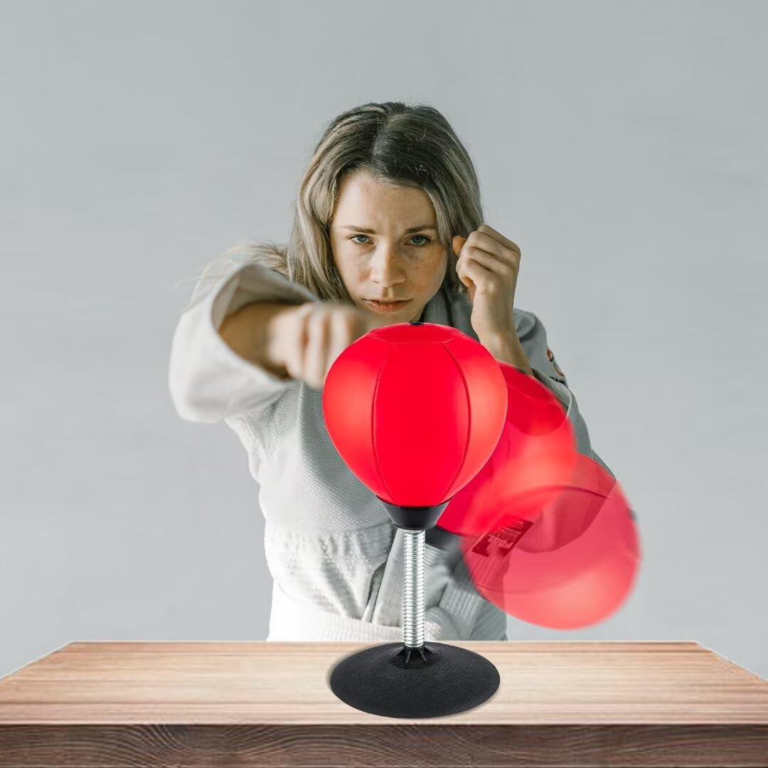 Stress Buster Desktop Punching Bag - Suctions to Your Desk, Raipoment Heavy Duty Stress Relief Ball, Funny Gifts for Boss or Coworker, Good Gift for Christmas Children