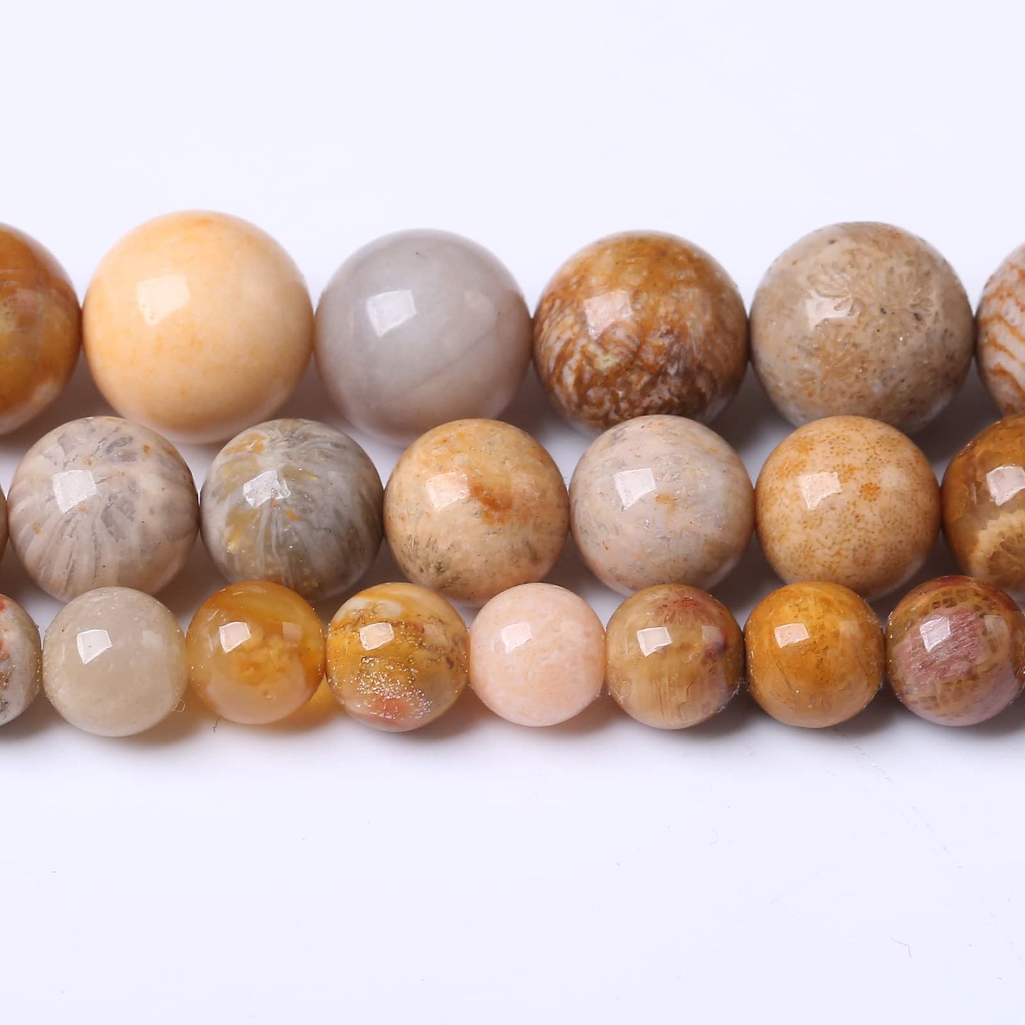 60PCS 6MM Natural Coral Jade Stone Beads Energy Healing Beads for DIY Jewelry Bracelet Necklace Making for Jewelry Making15Inch