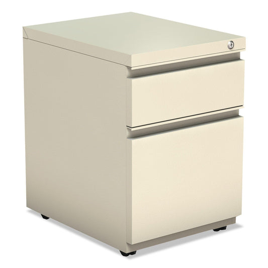 Alera ALE Two-Drawer Metal Pedestal Box File w/Full Length Pull, 14 7/8w x 19 1/8d, Putty