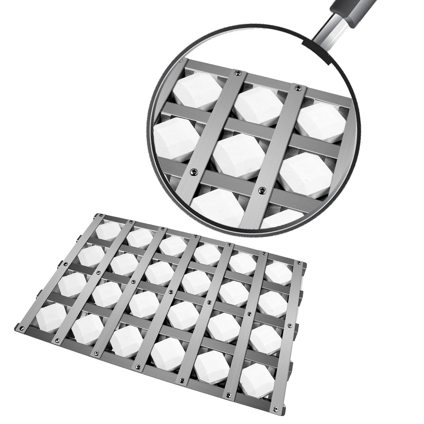Folocy 18.125" Grill Burners Grill Briquette Tray for Alfresco ALX2-30C, ALX2-42C, ALX2-42RFG, ALX2-56, ALX2-56BFG, BBQ Pipe Tubes Ceramic Briquettes Grill Replacement Parts Stainless Steel