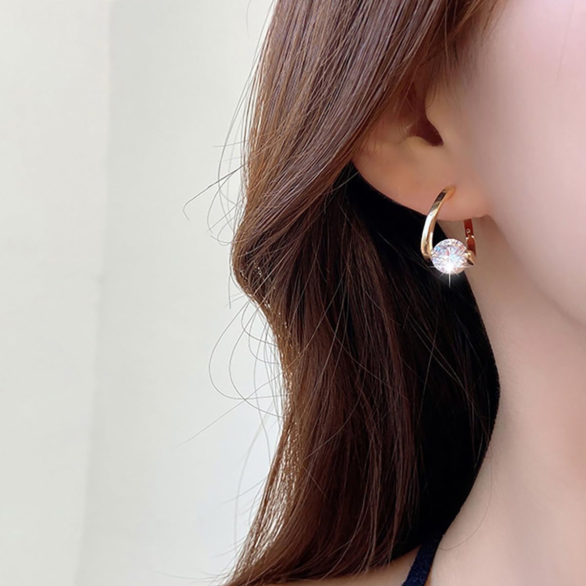 Halolux Lymphvity Germanium Earring for Women Lymphatic Drainage Earring CZ Zircon Acupressure Earrings Atheniz Lymphatic Earrings Dainty Jewelry Gifts (Gold)