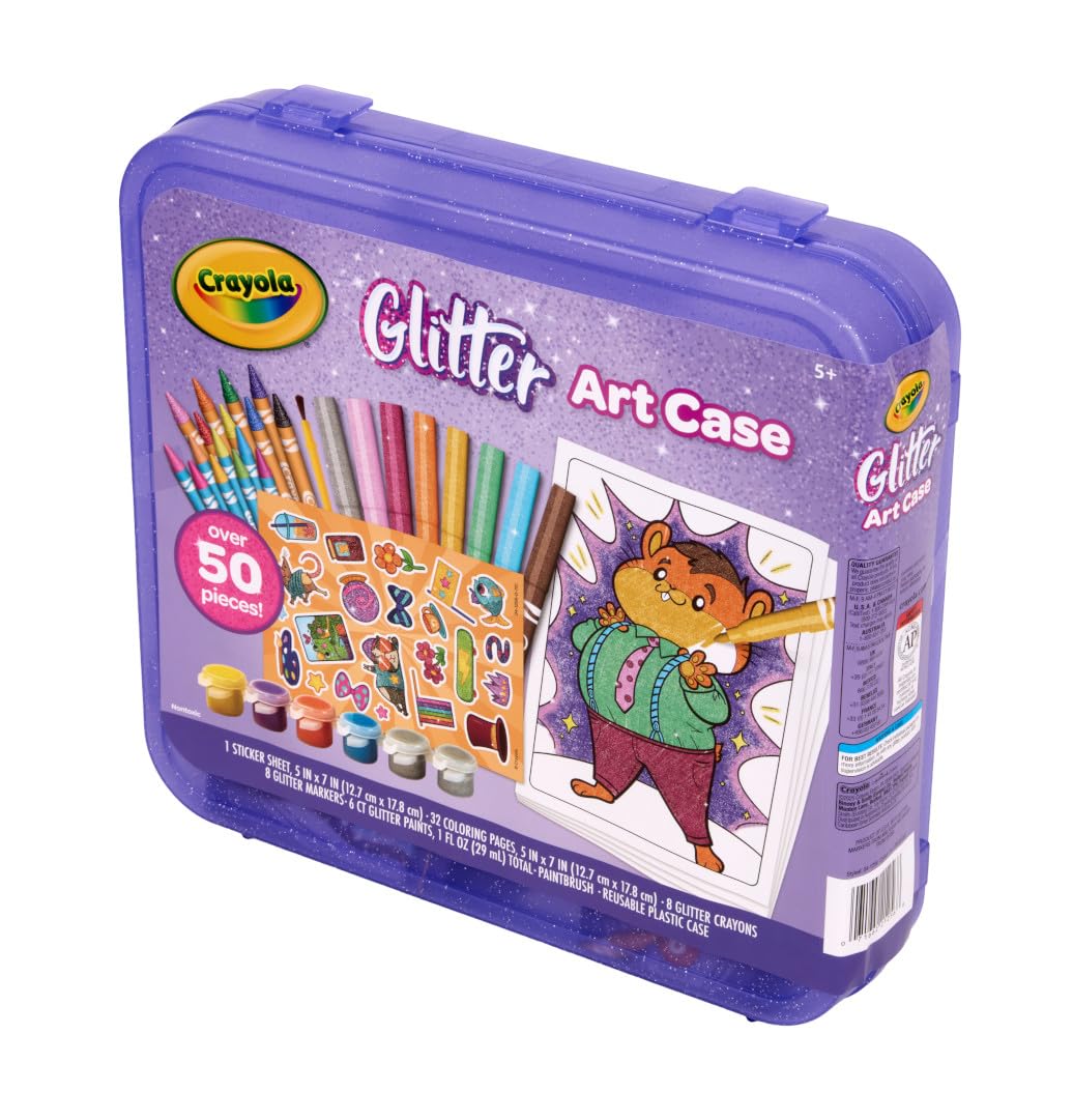 Crayola Glitter Art Kit (50+ Pcs), Glitter Crayons & Coloring Supplies, Kids Art Set, Gifts for Girls & Boys, Ages 5+