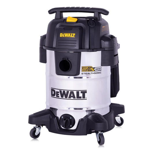 DEWALT 10 Gallon STEALTHSONIC Wet Dry Vacuum, DXV10S-QT Newest Noise Reduction Shop Vac, Ultra Quiet Shop Vacuum Wet and Dry for Home, Garage, Car, Workshop, Stainless Steel Tank, 5 Peak HP