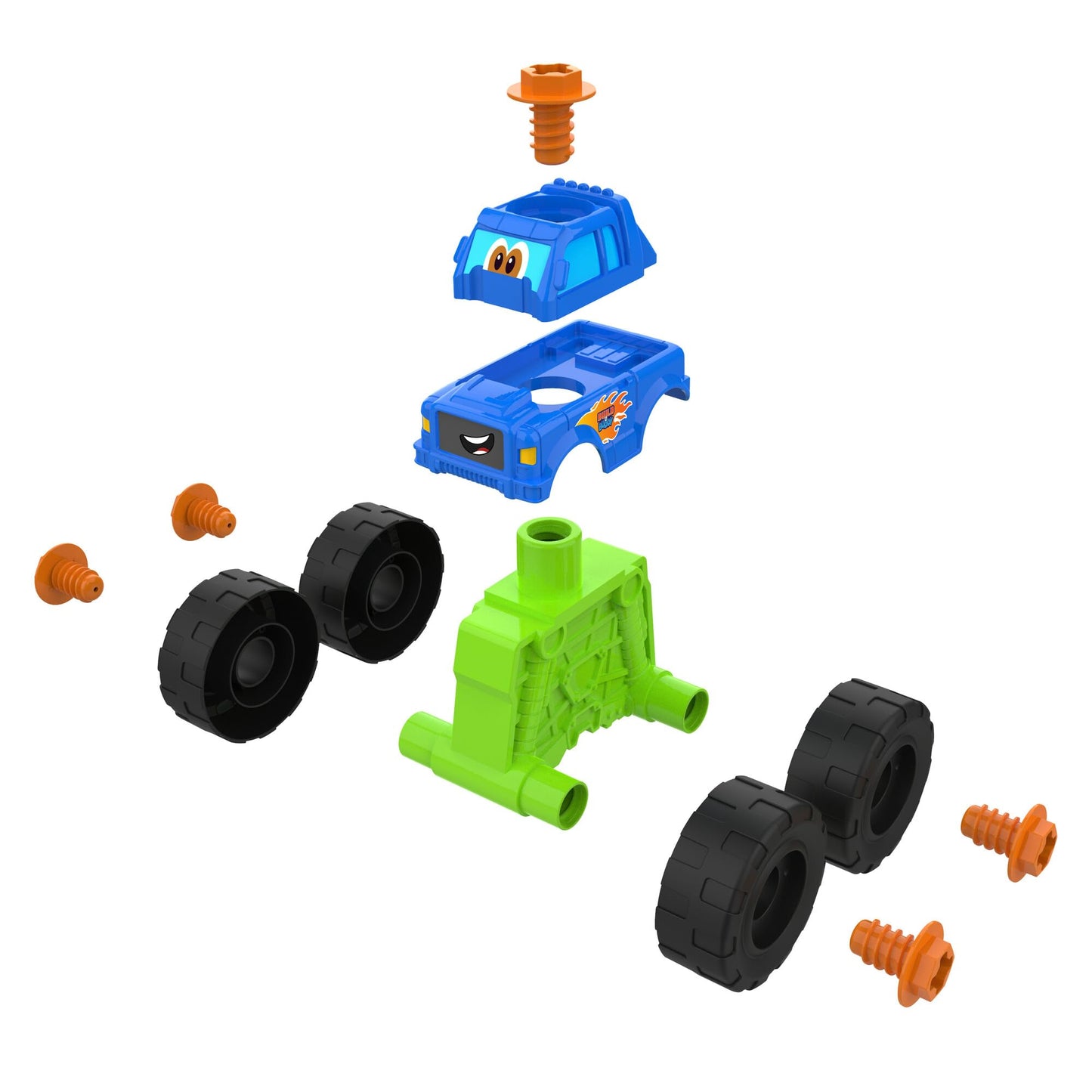 Build-A-Buddy Monster Truck Toy - 2-in-1 Building Toys for Take Apart Play - Kids Building Sets - Construction Toys Ages 18 Months and Up