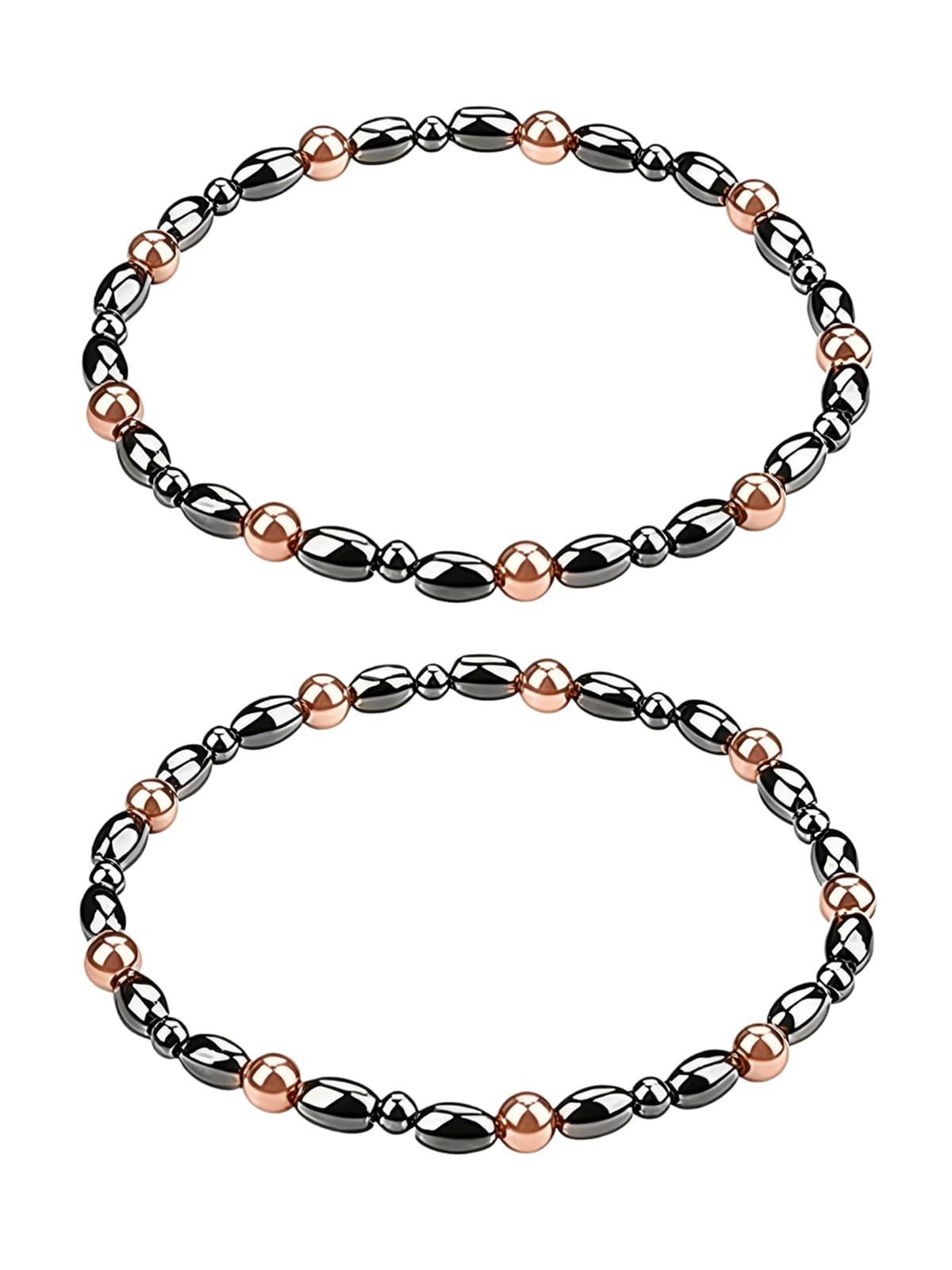 Drkao 2 pack Copper Magnetic Anklets for Women Copper Magnetic Therapy Anklet Magnet Better Christmas Gift for Family, Birthday, Anniversay Gift, Pulsera De Cobre Para Mujer for Parents For Mother