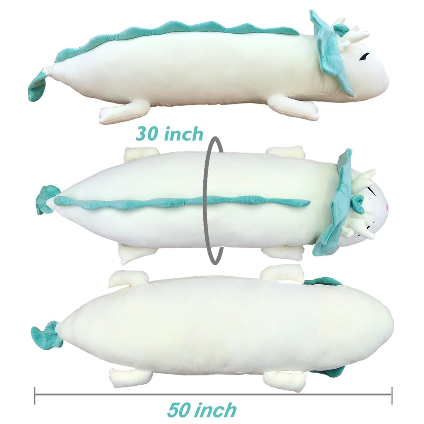 Hofun4U Dragon Plush Pillow, 50 Inch Dragon Stuffed Animals, Christmas Birthday Gift for Adults Kids Girls Boys
