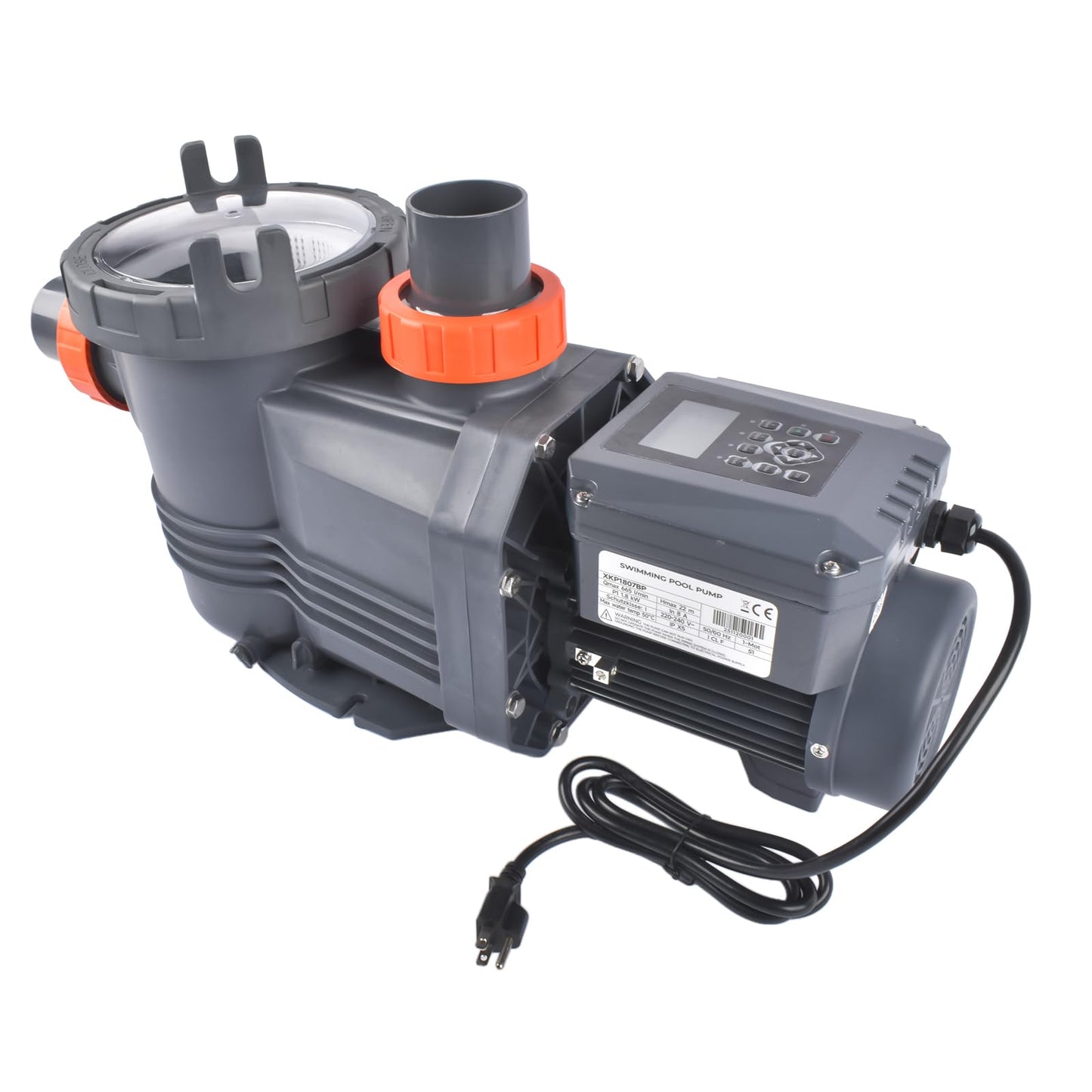 Getanye 2.5HP Variable Speed Pool Pump, 10567GPH High Flow Energy Efficient Pool Pump for Above and Inground Pool with Programmable Timer & Rain Cover, 220V-240V, XKP1807BP