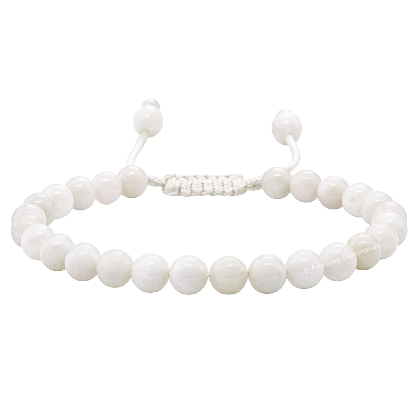 Amazing Gemstone Mother of Pearl Bracelet for Women Men's Gifts - Protection Healing Crystal Bracelet - 6mm Gemstones Beaded Adjustable Bracelet Pulseras Para Hombres Mujer Stocking Stuffers