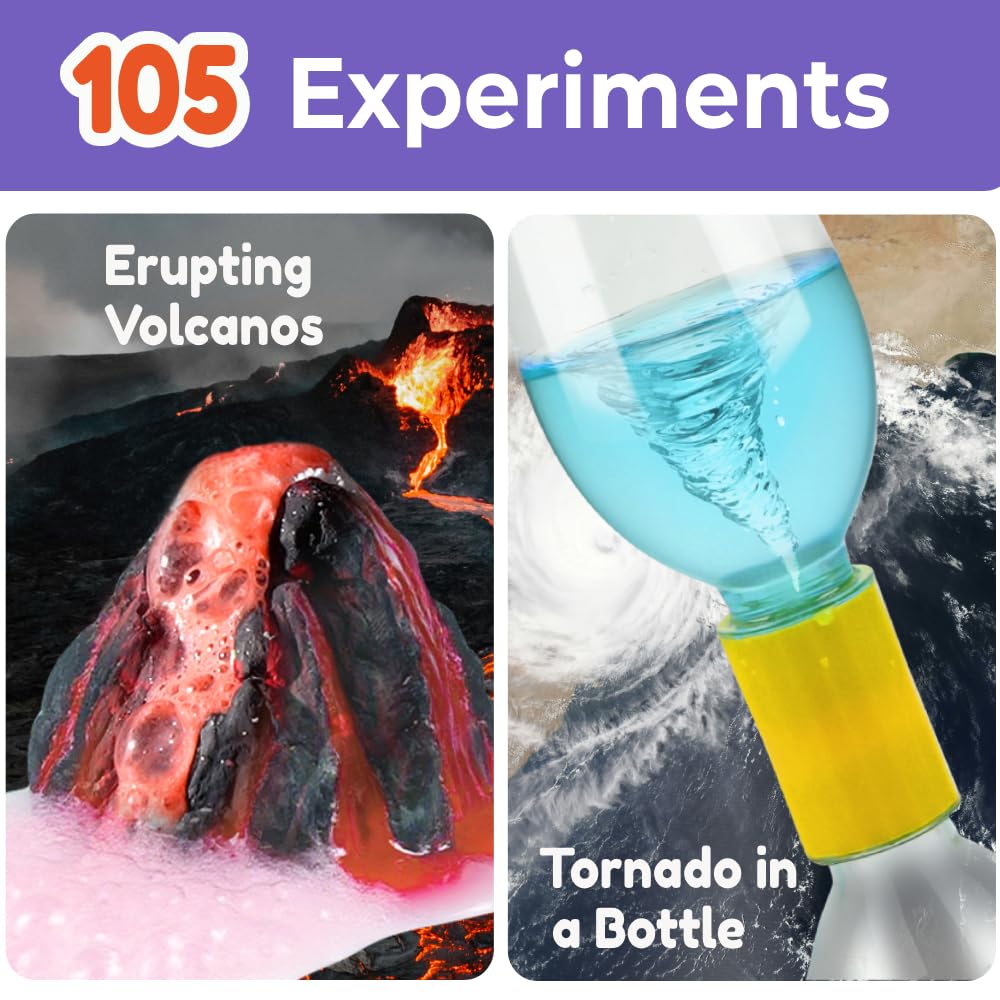 BenBen Science Kits for Kids Age 8-12, Experiments Educational Toy, STEM Toys for 6 7 9 Year Old Boys Girls Birthday Gift, Volcano Science Kit, Chemistry Set for Homeschooling